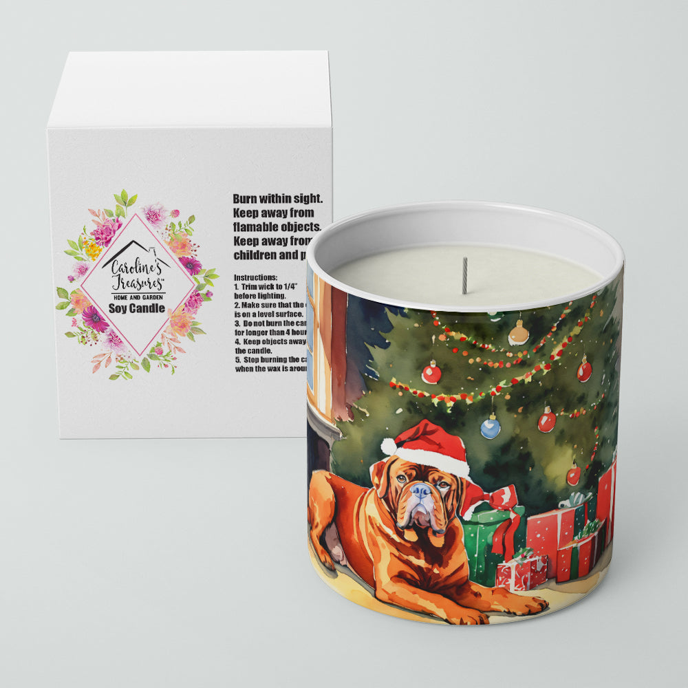 Dogue de Bordeaux Cozy Christmas Decorative Soy Candle Nature Soy Wax Essential Oil Home Decor Ideal for Bedroom Kitchen Bath Office Gift, 10 oz