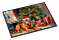 Dogue de Bordeaux Cozy Christmas Doormat Indoor Outdoor 24H X 36W Front Door Mat Rugs for Entryway, Non Slip Washable Low Pile,