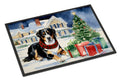 Entlebucher Mountain Dog Cozy Christmas Doormat Indoor Outdoor 18H X 27W Front Door Mat Rugs for Entryway, Non Slip Washable