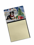 Entlebucher Mountain Dog Cozy Christmas Watercolor Sticky Note Holder Refillable Dispenser Desk Accessory 3x3 Pad Gift