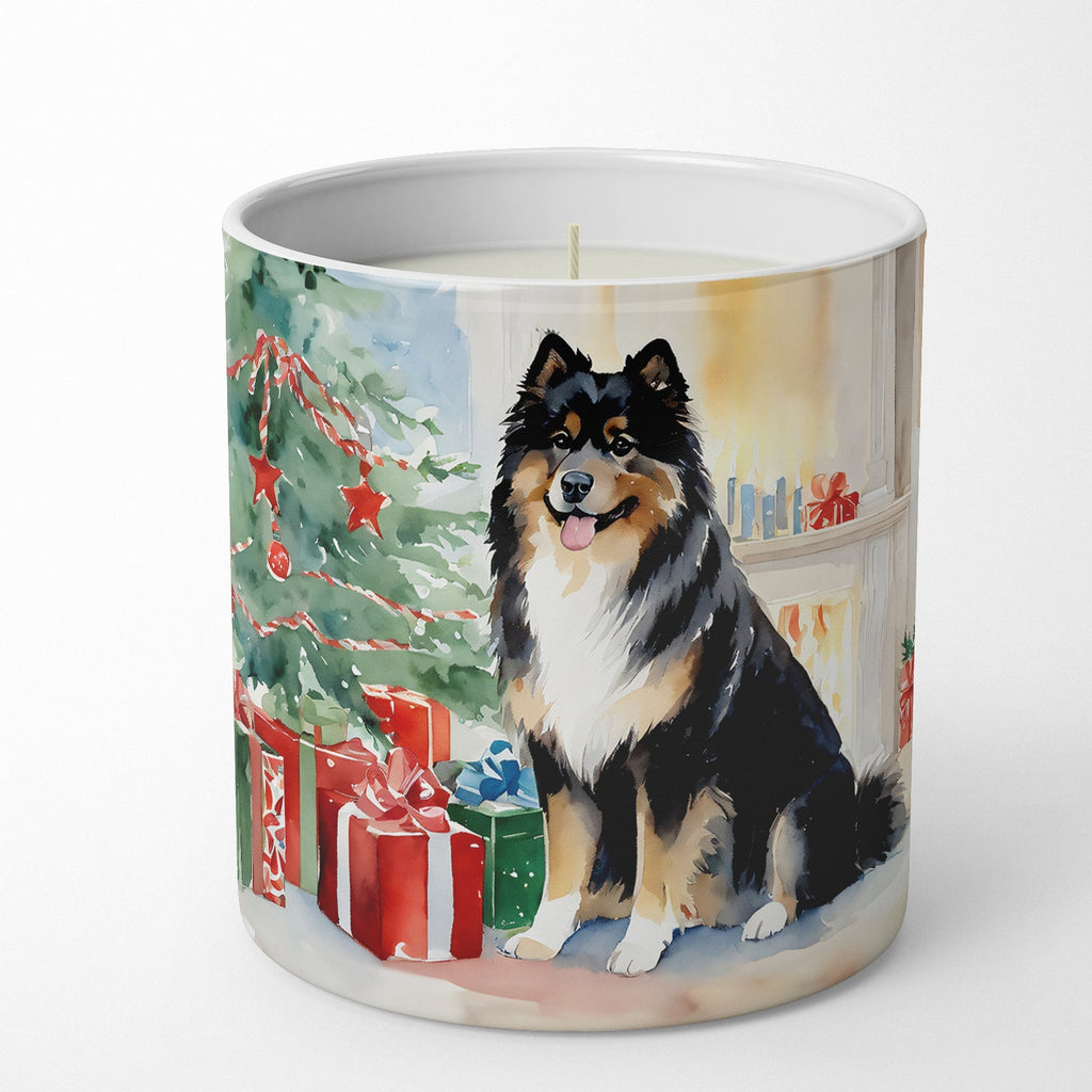 Finnish Lapphund Cozy Christmas Decorative Soy Candle Nature Soy Wax Essential Oil Home Decor Ideal for Bedroom Kitchen Bath Office Gift, 10 oz