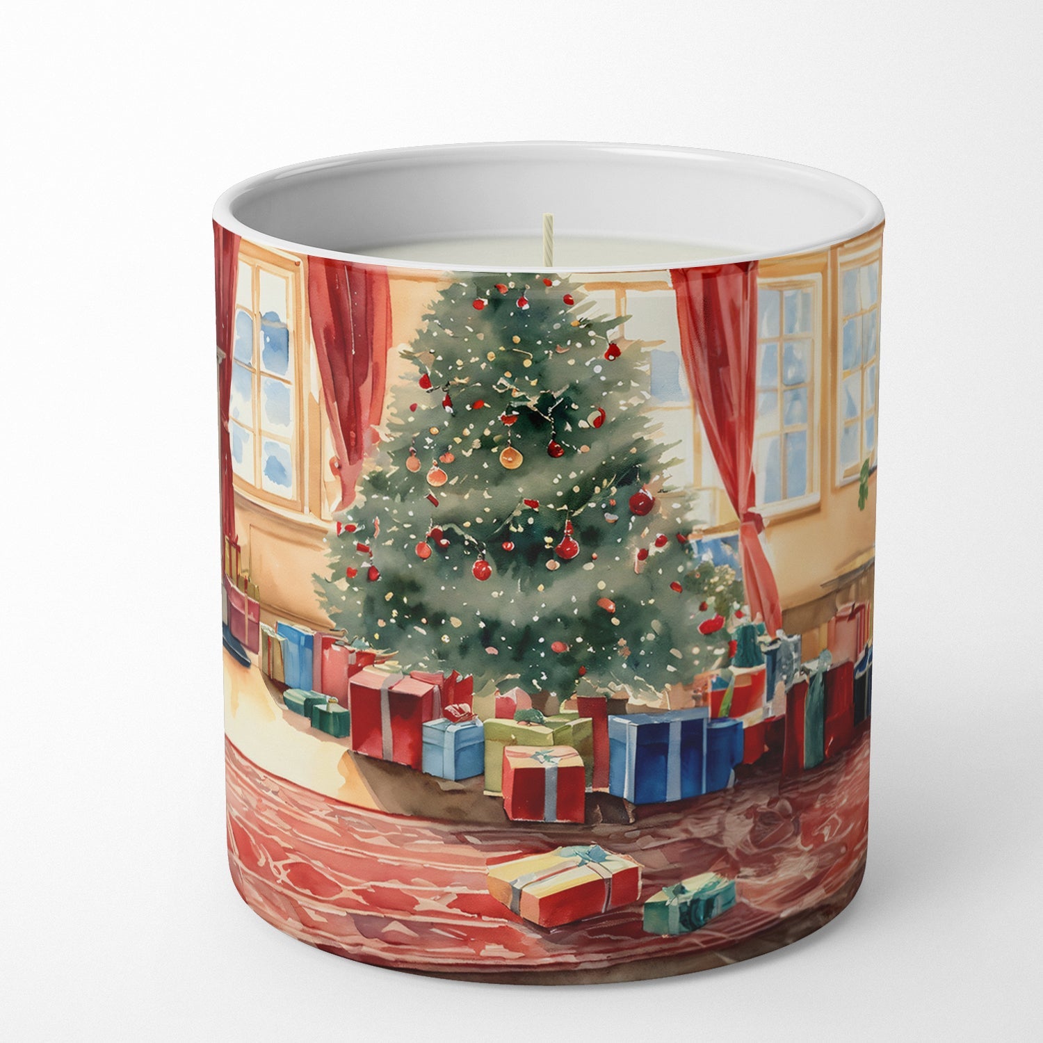 Finnish Spitz Cozy Christmas Decorative Soy Candle Nature Soy Wax Essential Oil Home Decor Ideal for Bedroom Kitchen Bath Office Gift, 10 oz