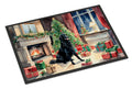 Flat-Coated Retriever Cozy Christmas Doormat Indoor Outdoor 18H X 27W Front Door Mat Rugs for Entryway, Non Slip Washable