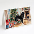 Flat-Coated Retriever Cozy Christmas Greeting Cards Pack of 8 Blank Cards with Envelopes Whimsical A7 Size 5x7