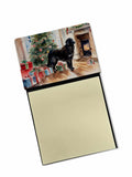 Flat-Coated Retriever Cozy Christmas Watercolor Sticky Note Holder Refillable Dispenser Desk Accessory 3x3 Pad Gift