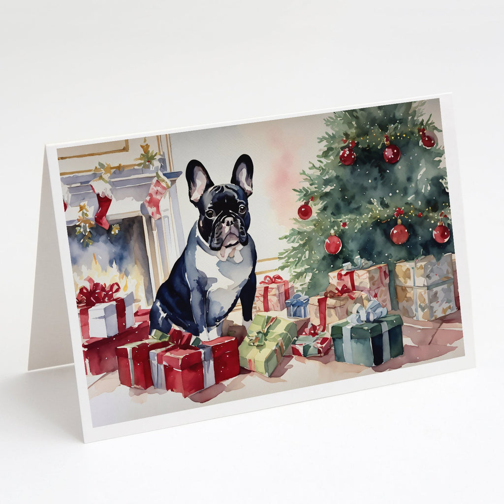French Bulldog Cozy Christmas Greeting Cards Pack of 8 Blank Cards with Envelopes Whimsical A7 Size 5x7