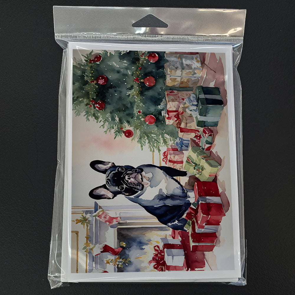 French Bulldog Cozy Christmas Greeting Cards Pack of 8 Blank Cards with Envelopes Whimsical A7 Size 5x7