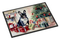 French Bulldog Cozy Christmas Doormat Indoor Outdoor 24H X 36W Front Door Mat Rugs for Entryway, Non Slip Washable Low Pile,