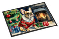 French Bulldog Cozy Christmas Doormat Indoor Outdoor 24H X 36W Front Door Mat Rugs for Entryway, Non Slip Washable Low Pile,