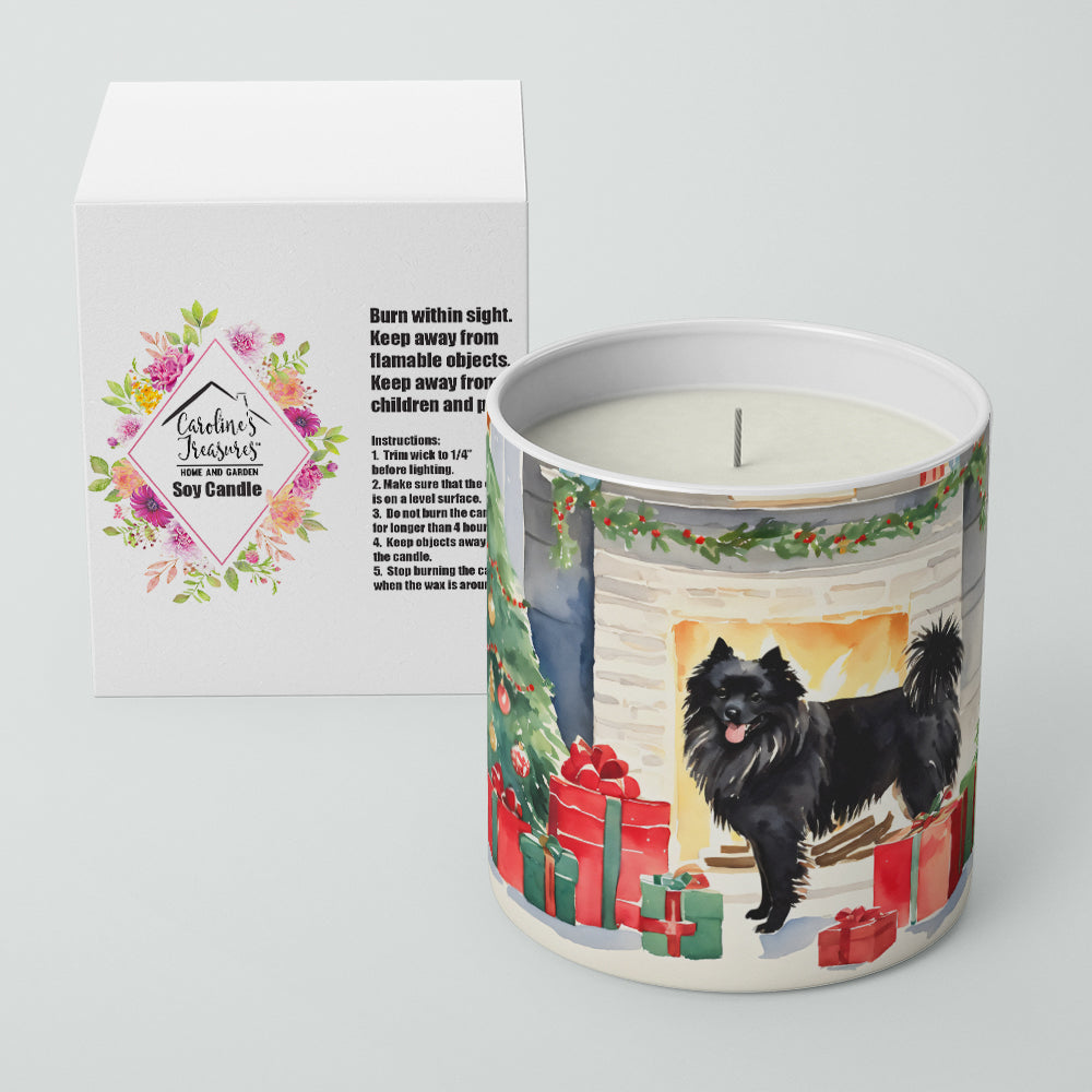 German Spitz Cozy Christmas Decorative Soy Candle Nature Soy Wax Essential Oil Home Decor Ideal for Bedroom Kitchen Bath Office Gift, 10 oz