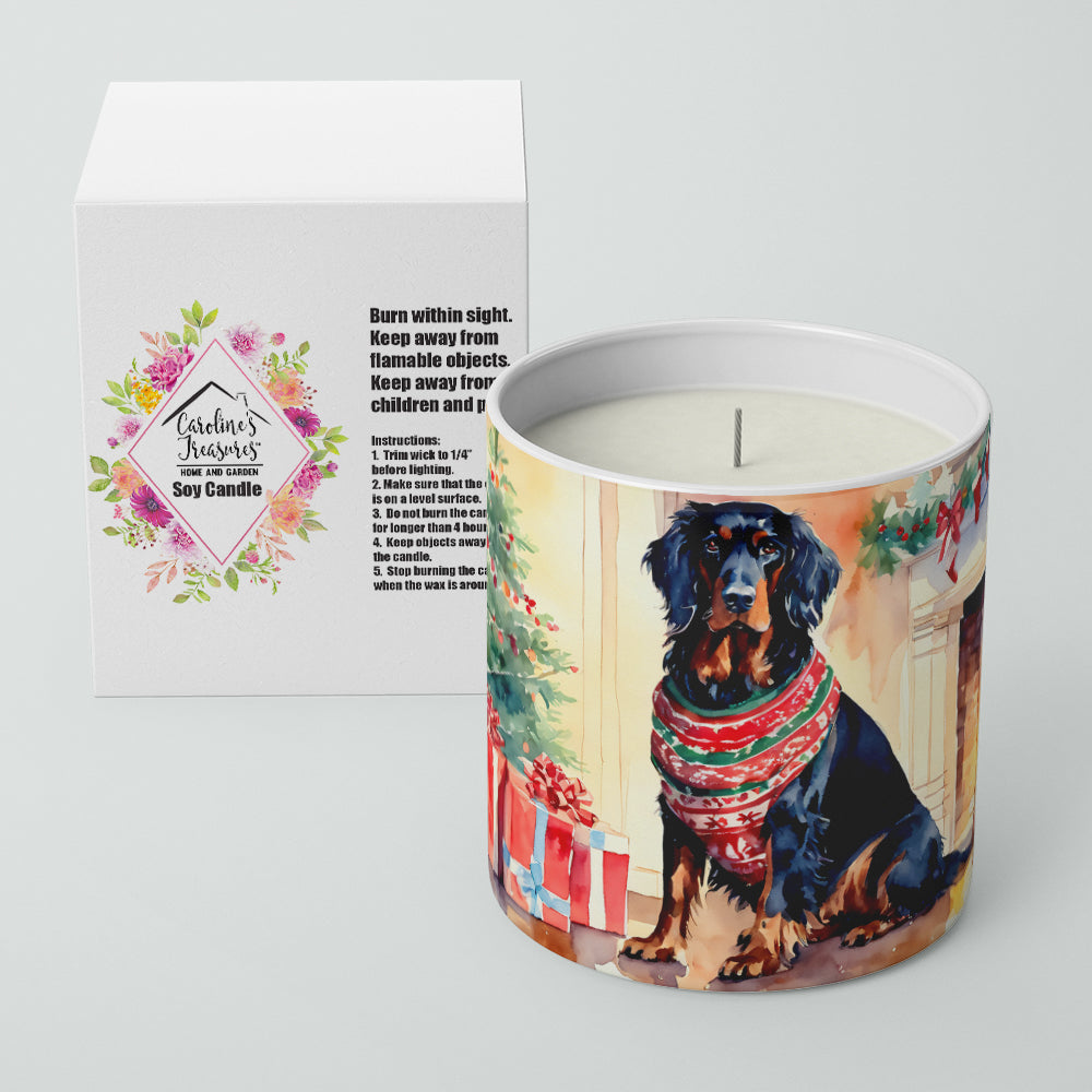 Gordon Setter Cozy Christmas Decorative Soy Candle Nature Soy Wax Essential Oil Home Decor Ideal for Bedroom Kitchen Bath Office Gift, 10 oz