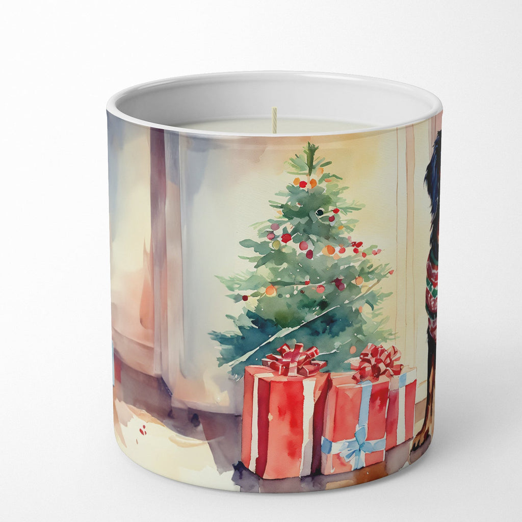 Gordon Setter Cozy Christmas Decorative Soy Candle Nature Soy Wax Essential Oil Home Decor Ideal for Bedroom Kitchen Bath Office Gift, 10 oz