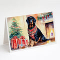 Gordon Setter Cozy Christmas Greeting Cards Pack of 8 Blank Cards with Envelopes Whimsical A7 Size 5x7