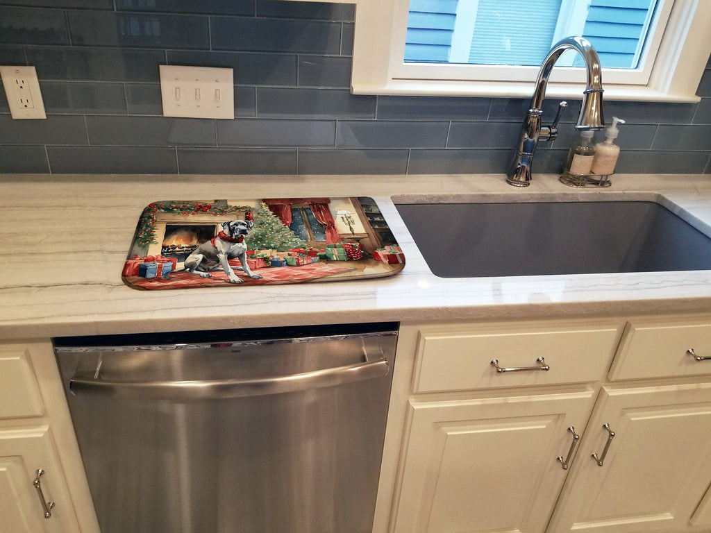 Great Dane Cozy Christmas Dish Drying Mat Absorbent Dish Drying Mat Pad for Kitchen Counter Dish Drainer Mat for Countertop, 14 x 21", Multicolor