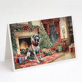 Great Dane Cozy Christmas Greeting Cards Pack of 8 Blank Cards with Envelopes Whimsical A7 Size 5x7