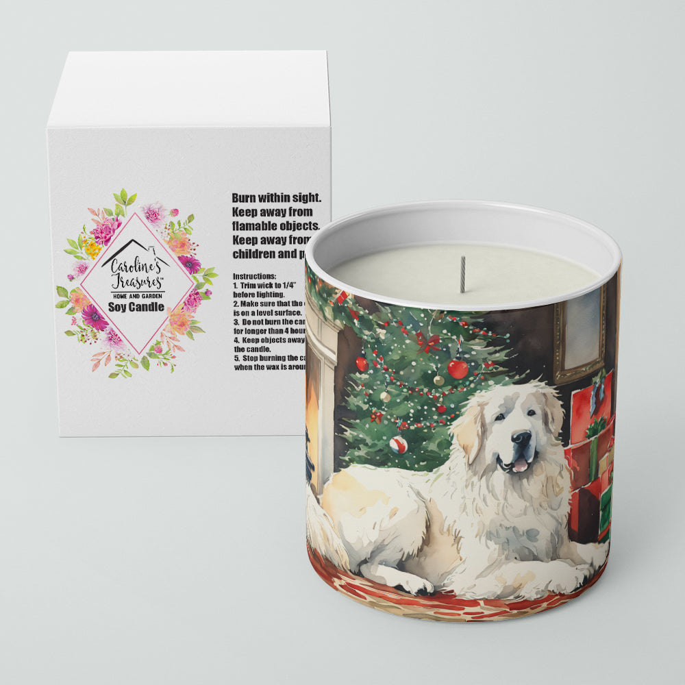 Great Pyrenees Cozy Christmas Decorative Soy Candle Nature Soy Wax Essential Oil Home Decor Ideal for Bedroom Kitchen Bath Office Gift, 10 oz