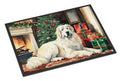 Great Pyrenees Cozy Christmas Doormat Indoor Outdoor 24H X 36W Front Door Mat Rugs for Entryway, Non Slip Washable Low Pile,
