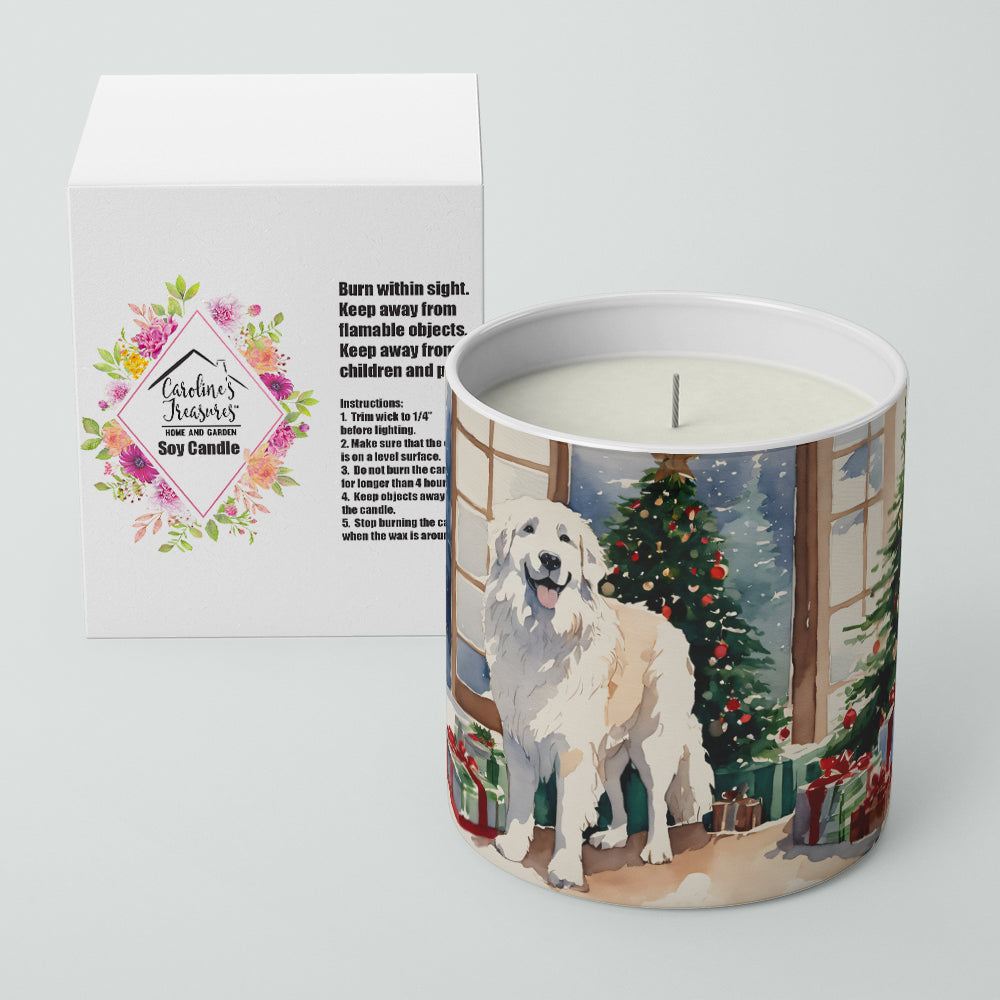 Great Pyrenees Cozy Christmas Decorative Soy Candle Nature Soy Wax Essential Oil Home Decor Ideal for Bedroom Kitchen Bath Office Gift, 10 oz