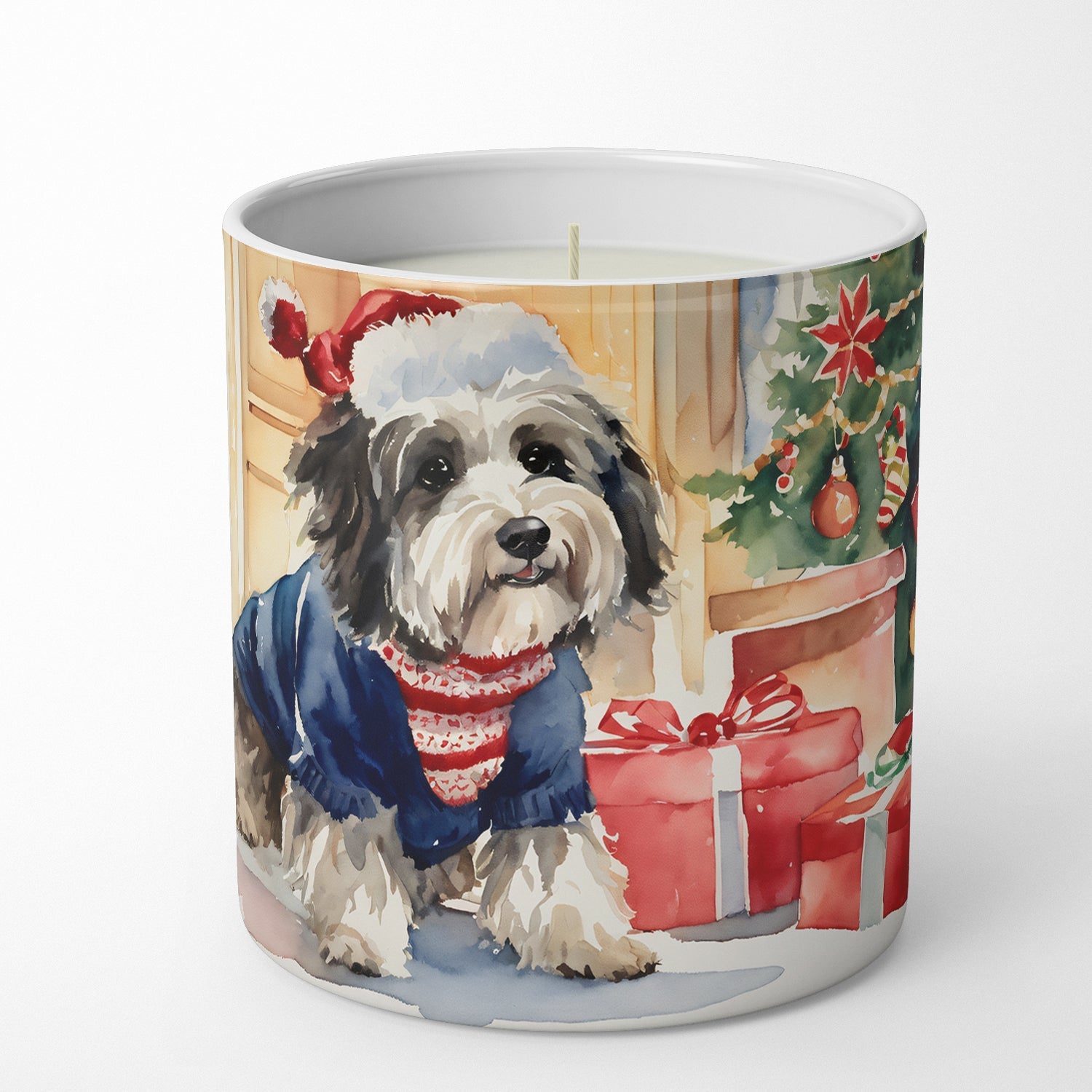 Havanese Cozy Christmas Decorative Soy Candle Nature Soy Wax Essential Oil Home Decor Ideal for Bedroom Kitchen Bath Office Gift, 10 oz