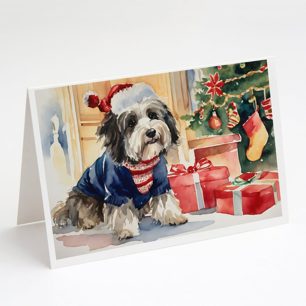 Havanese Cozy Christmas Greeting Cards Pack of 8 Blank Cards with Envelopes Whimsical A7 Size 5x7