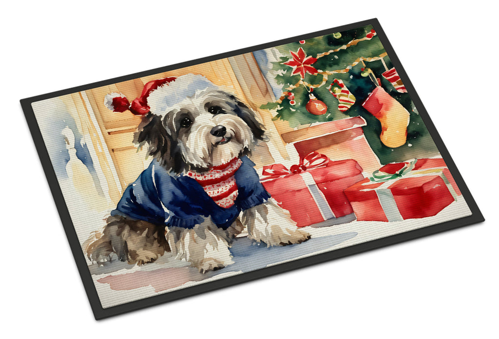 Havanese Cozy Christmas Doormat Indoor Outdoor 24H X 36W Front Door Mat Rugs for Entryway, Non Slip Washable Low Pile,