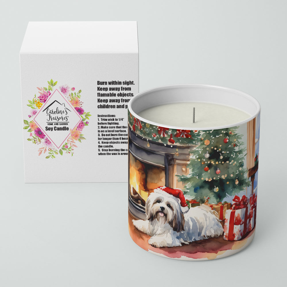 Havanese Cozy Christmas Decorative Soy Candle Nature Soy Wax Essential Oil Home Decor Ideal for Bedroom Kitchen Bath Office Gift, 10 oz