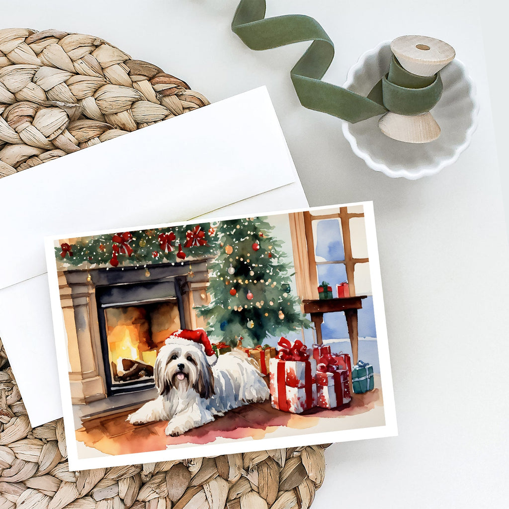 Havanese Cozy Christmas Greeting Cards Pack of 8 Blank Cards with Envelopes Whimsical A7 Size 5x7