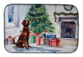 Irish Setter Cozy Christmas Dish Drying Mat Absorbent Dish Drying Mat Pad for Kitchen Counter Dish Drainer Mat for Countertop, 14 x 21", Multicolor