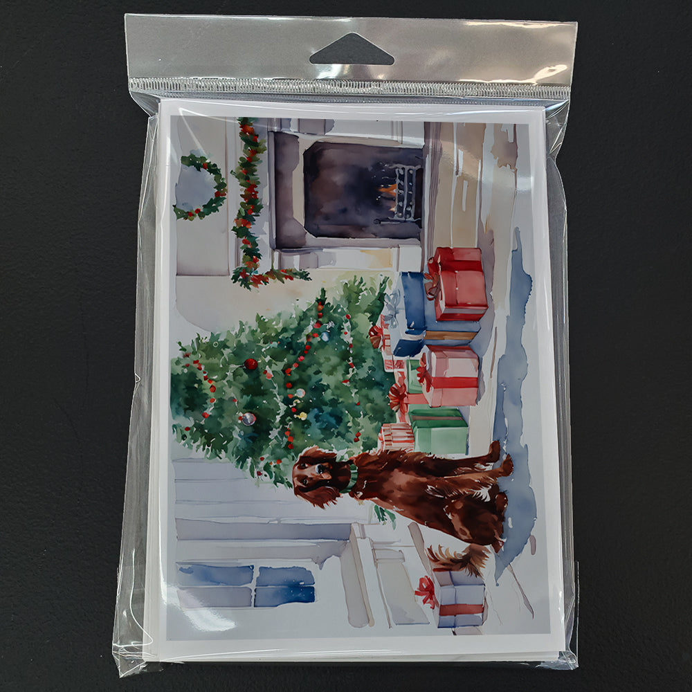 Irish Setter Cozy Christmas Greeting Cards Pack of 8 Blank Cards with Envelopes Whimsical A7 Size 5x7