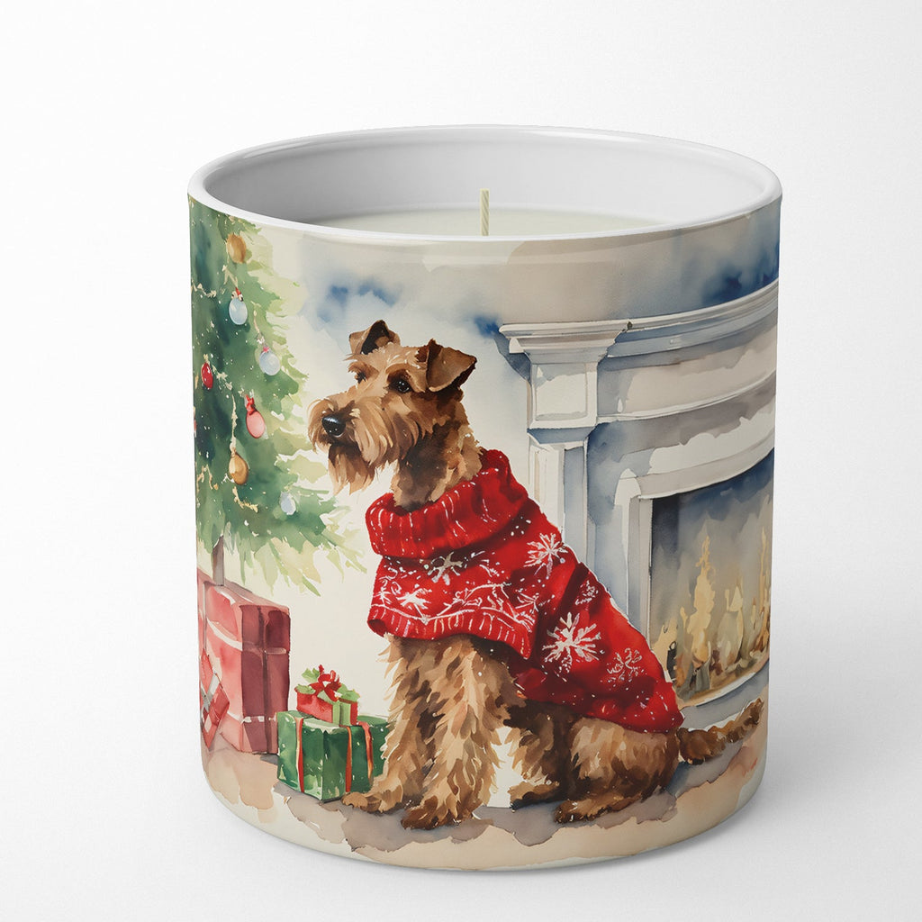 Irish Terrier Cozy Christmas Decorative Soy Candle Nature Soy Wax Essential Oil Home Decor Ideal for Bedroom Kitchen Bath Office Gift, 10 oz