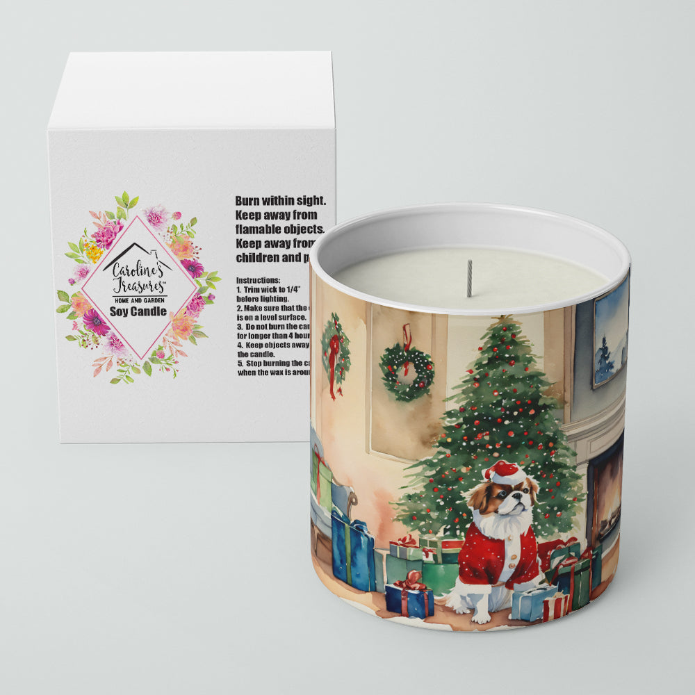 Japanese Chin Cozy Christmas Decorative Soy Candle Nature Soy Wax Essential Oil Home Decor Ideal for Bedroom Kitchen Bath Office Gift, 10 oz
