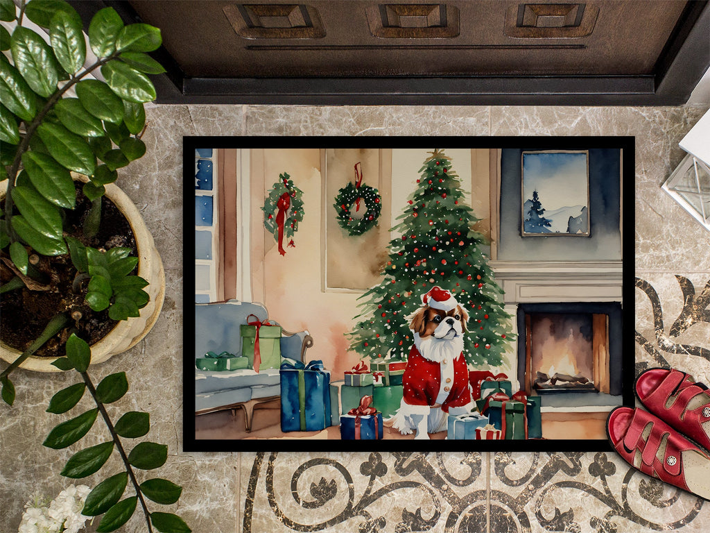 Japanese Chin Cozy Christmas Doormat Indoor Outdoor 24H X 36W Front Door Mat Rugs for Entryway, Non Slip Washable Low Pile,