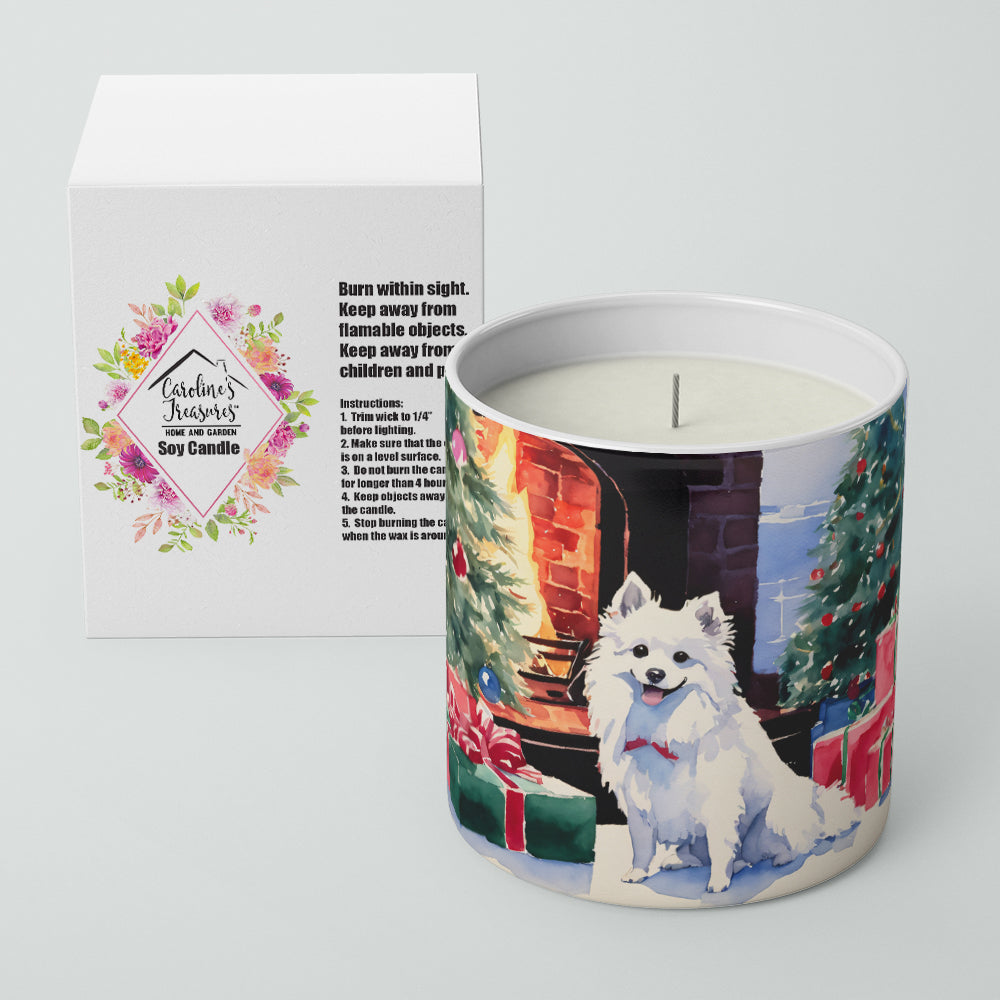 Japanese Spitz Cozy Christmas Decorative Soy Candle Nature Soy Wax Essential Oil Home Decor Ideal for Bedroom Kitchen Bath Office Gift, 10 oz