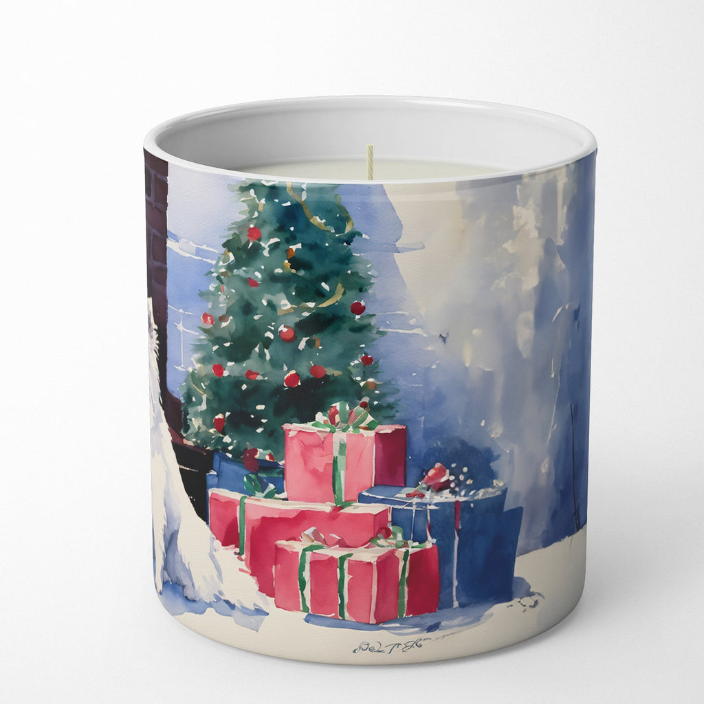 Japanese Spitz Cozy Christmas Decorative Soy Candle Nature Soy Wax Essential Oil Home Decor Ideal for Bedroom Kitchen Bath Office Gift, 10 oz