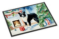 Karelian Bear Dog Cozy Christmas Doormat Indoor Outdoor 18H X 27W Front Door Mat Rugs for Entryway, Non Slip Washable