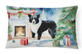 Karelian Bear Dog Cozy Christmas Decorative Throw Pillow 12x16 Indoor Outdoor Accent Cushion, Fabric Cover with Insert for Sofa, Bed, Porch & Living Room