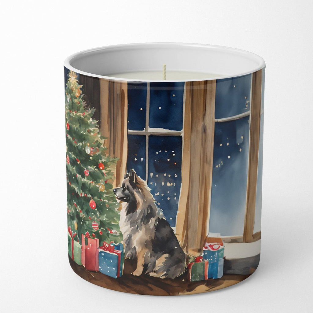 Keeshond Cozy Christmas Decorative Soy Candle Nature Soy Wax Essential Oil Home Decor Ideal for Bedroom Kitchen Bath Office Gift, 10 oz