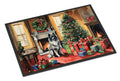 Keeshond Cozy Christmas Doormat Indoor Outdoor 24H X 36W Front Door Mat Rugs for Entryway, Non Slip Washable Low Pile,