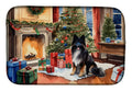 Keeshond Cozy Christmas Dish Drying Mat Absorbent Dish Drying Mat Pad for Kitchen Counter Dish Drainer Mat for Countertop, 14 x 21", Multicolor