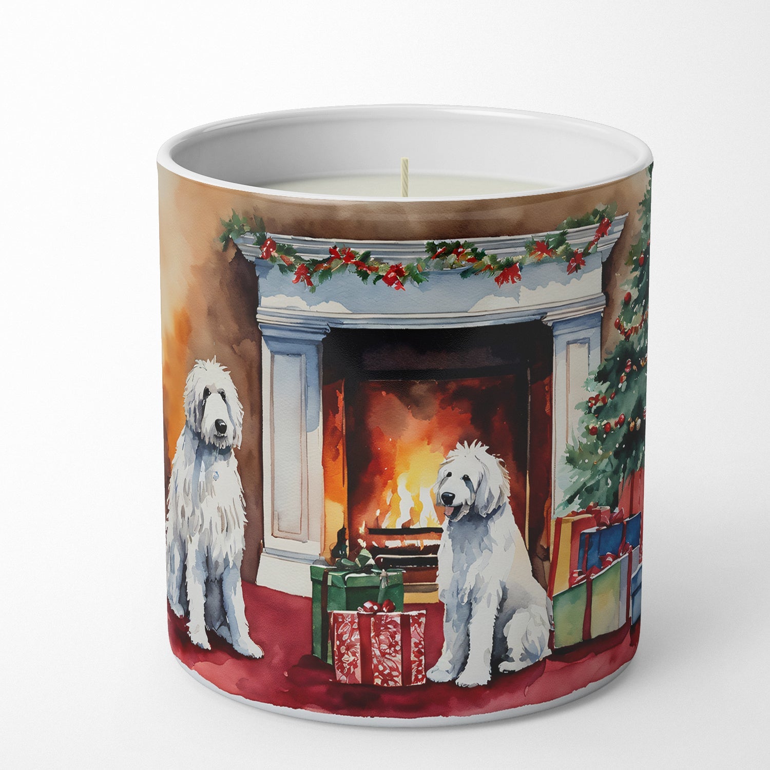Komondor Cozy Christmas Decorative Soy Candle Nature Soy Wax Essential Oil Home Decor Ideal for Bedroom Kitchen Bath Office Gift, 10 oz