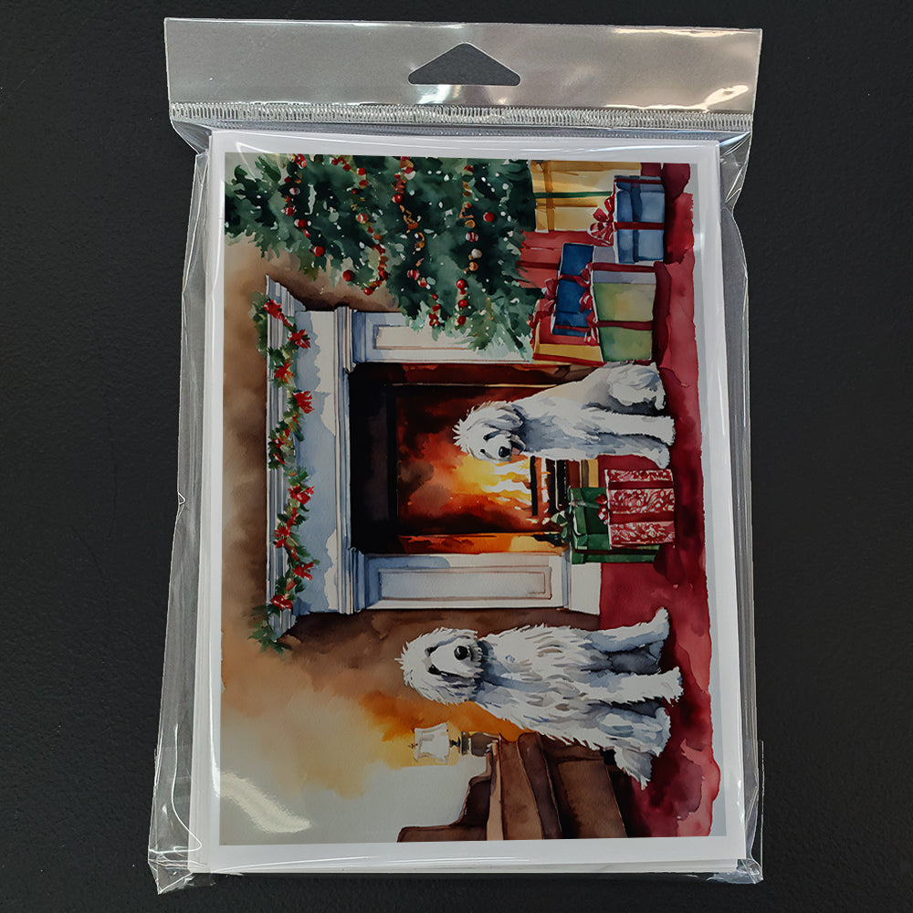Komondor Cozy Christmas Greeting Cards Pack of 8 Blank Cards with Envelopes Whimsical A7 Size 5x7