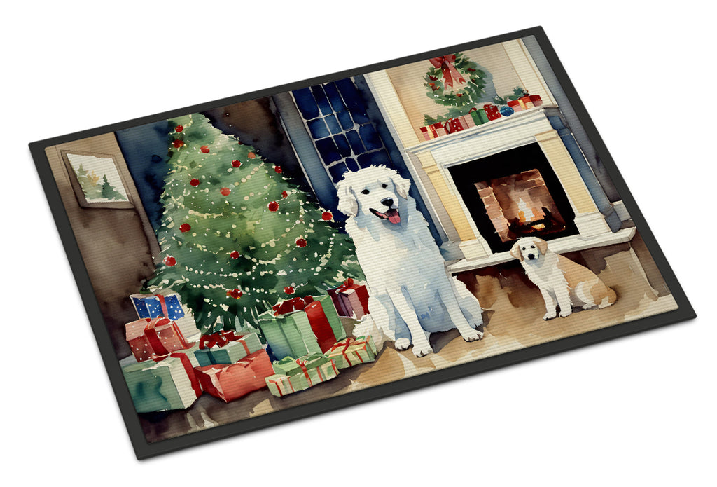 Kuvasz Cozy Christmas Doormat Indoor Outdoor 18H X 27W Front Door Mat Rugs for Entryway, Non Slip Washable