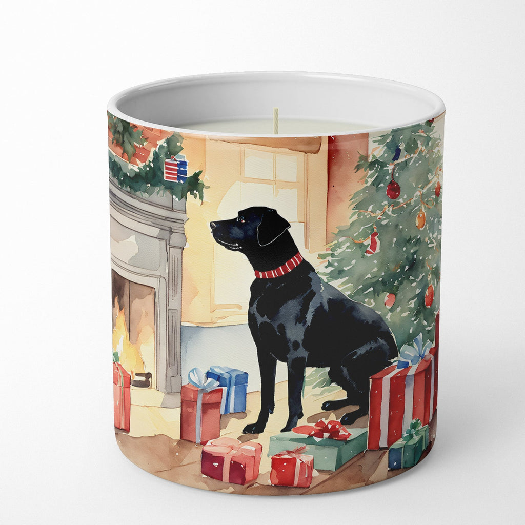 Labrador Retriever Cozy Christmas Decorative Soy Candle Nature Soy Wax Essential Oil Home Decor Ideal for Bedroom Kitchen Bath Office Gift, 10 oz