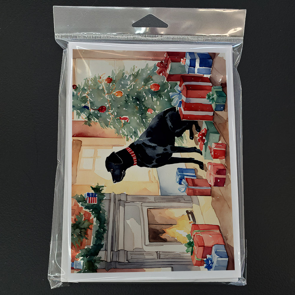 Labrador Retriever Cozy Christmas Greeting Cards Pack of 8 Blank Cards with Envelopes Whimsical A7 Size 5x7