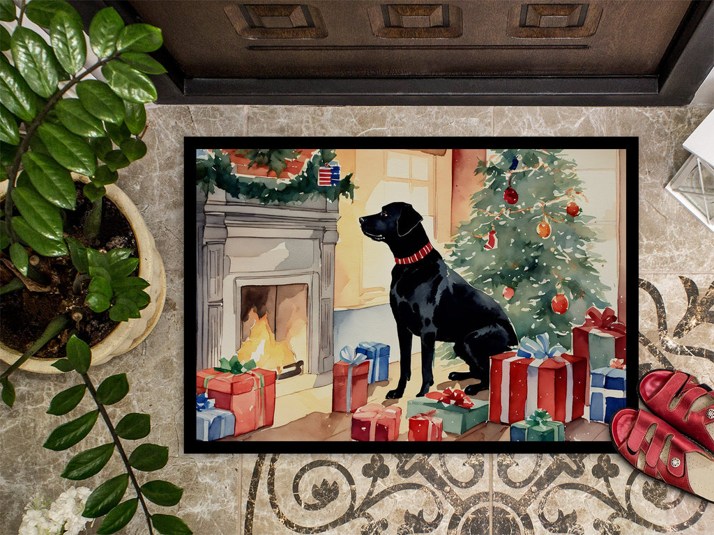Labrador Retriever Cozy Christmas Doormat Indoor Outdoor 24H X 36W Front Door Mat Rugs for Entryway, Non Slip Washable Low Pile,