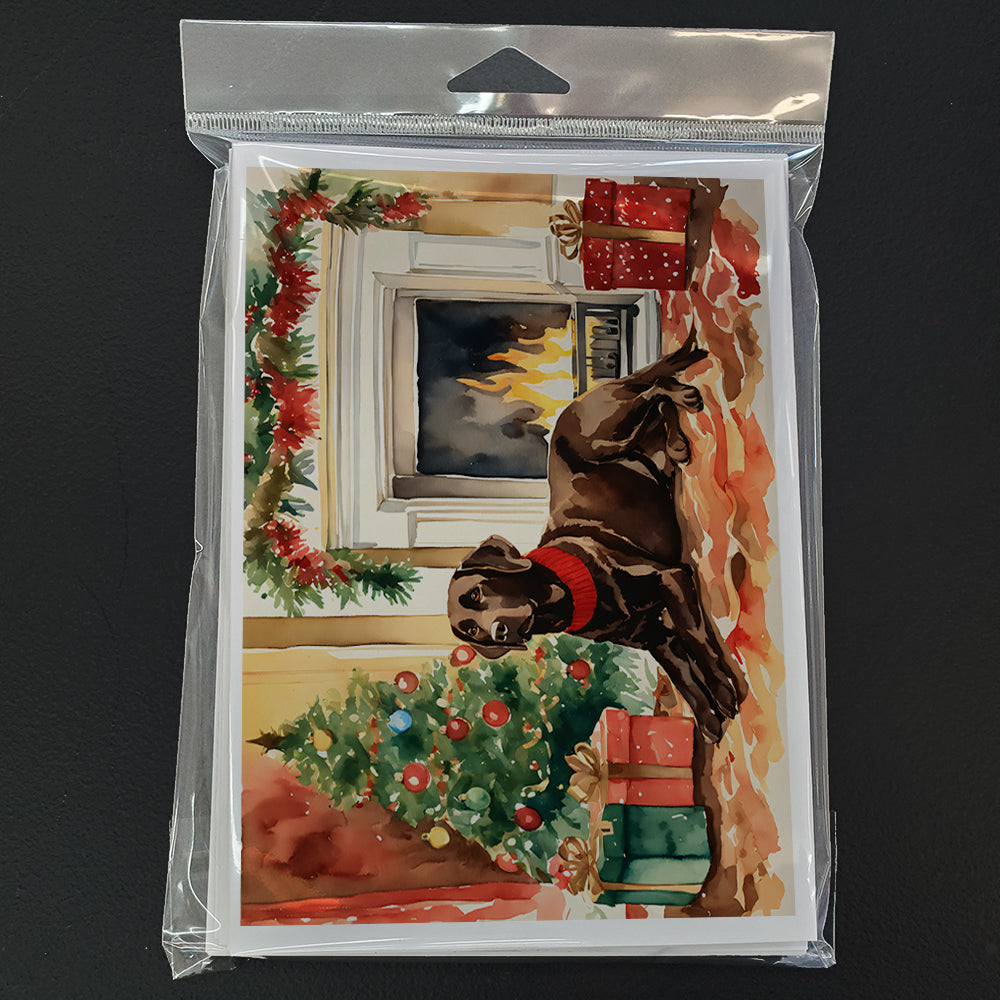 Labrador Retriever Cozy Christmas Greeting Cards Pack of 8 Blank Cards with Envelopes Whimsical A7 Size 5x7