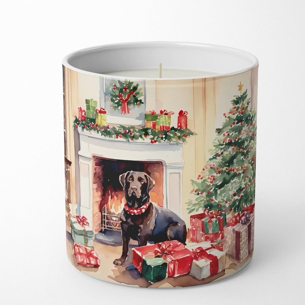 Labrador Retriever Cozy Christmas Decorative Soy Candle Nature Soy Wax Essential Oil Home Decor Ideal for Bedroom Kitchen Bath Office Gift, 10 oz