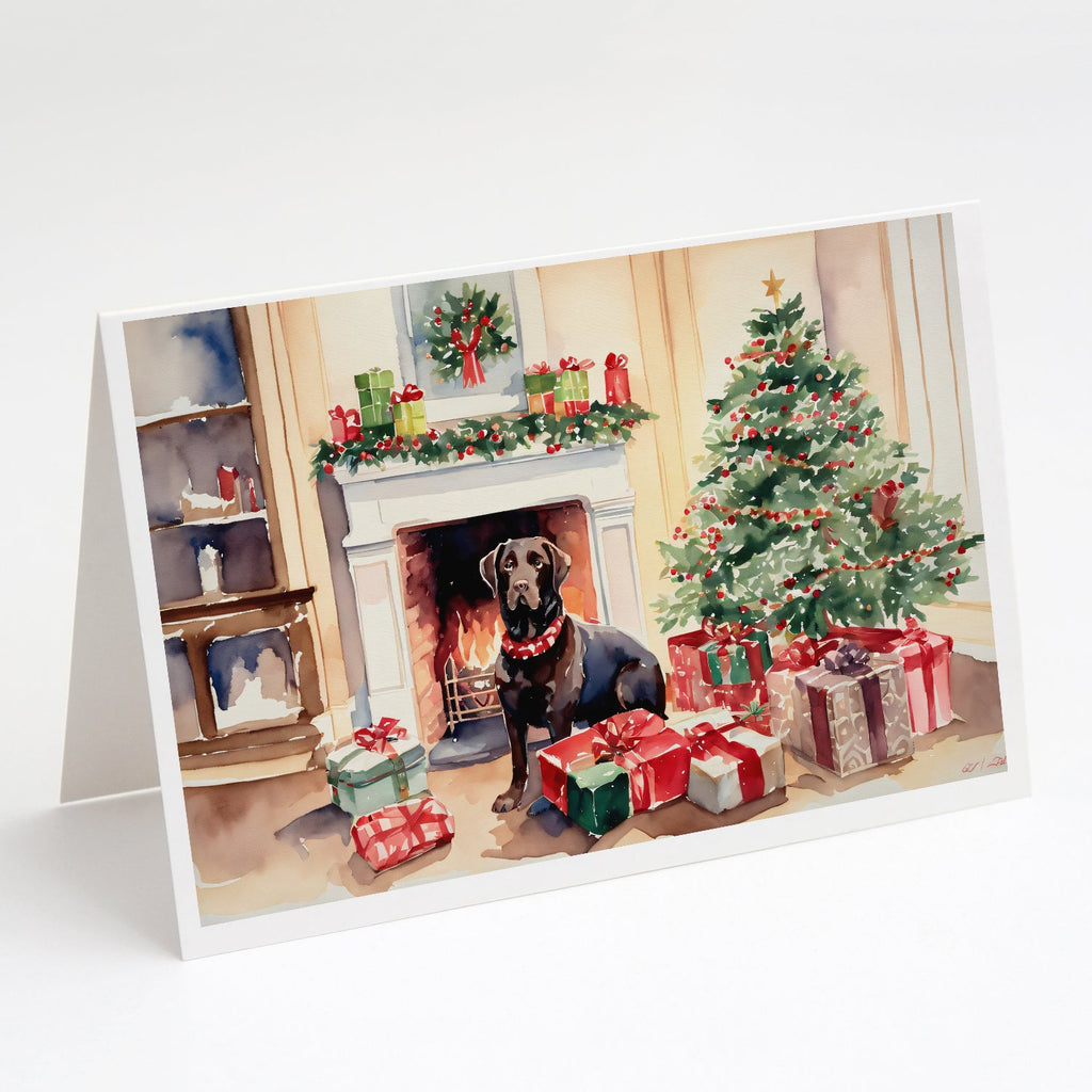 Labrador Retriever Cozy Christmas Greeting Cards Pack of 8 Blank Cards with Envelopes Whimsical A7 Size 5x7
