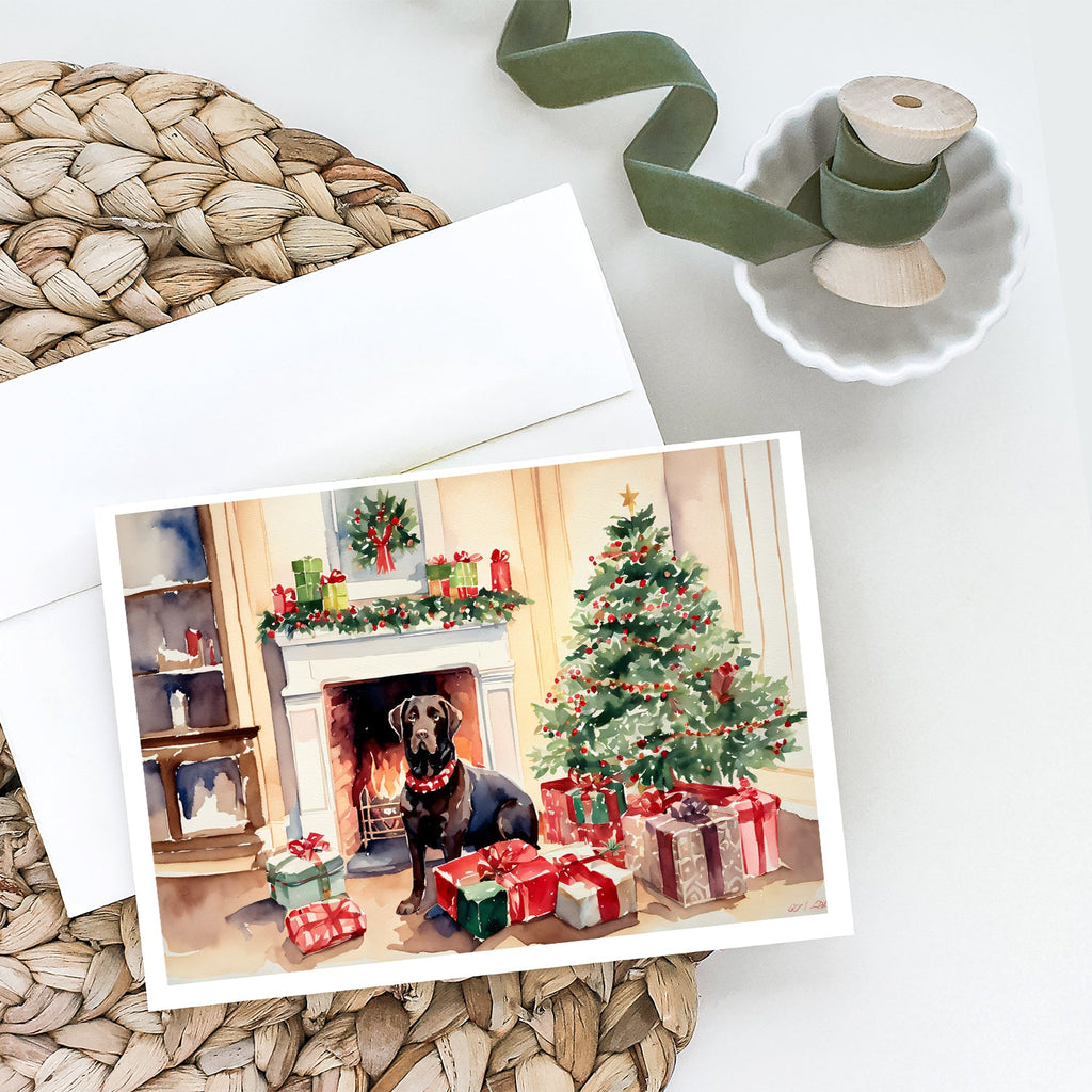 Labrador Retriever Cozy Christmas Greeting Cards Pack of 8 Blank Cards with Envelopes Whimsical A7 Size 5x7