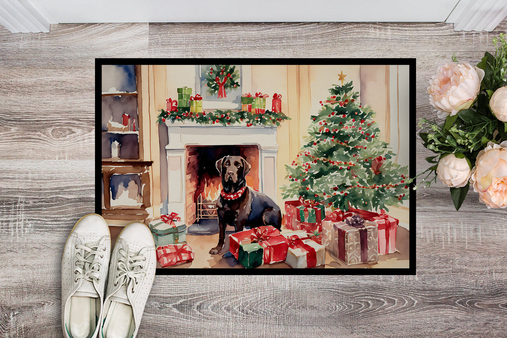 Labrador Retriever Cozy Christmas Doormat Indoor Outdoor 24H X 36W Front Door Mat Rugs for Entryway, Non Slip Washable Low Pile,